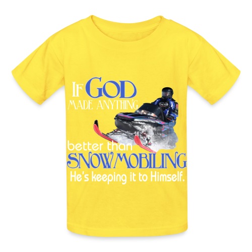 God Snowmobiling - Hanes Youth T-Shirt