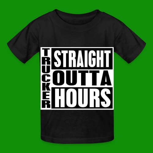 Trucker Straight Outta Hours - Hanes Youth T-Shirt