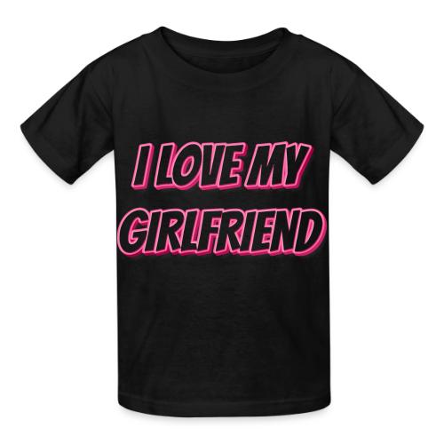 I Love My Girlfriend T-Shirt - Customizable - Heavyweight Kid's T-Shirt