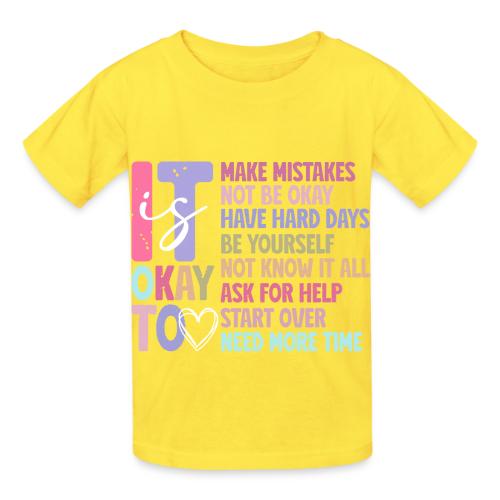 Harmony Collection - It s Okay To Make Mistakes - Heavyweight Kid's T-Shirt