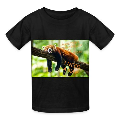 Fox napping meme - Heavyweight Kid's T-Shirt
