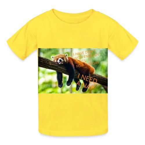 Fox napping meme - Heavyweight Kid's T-Shirt