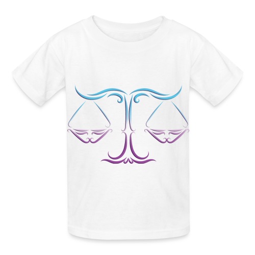 Libra Zodiac Scales of Justice Celtic Tribal - Hanes Youth T-Shirt