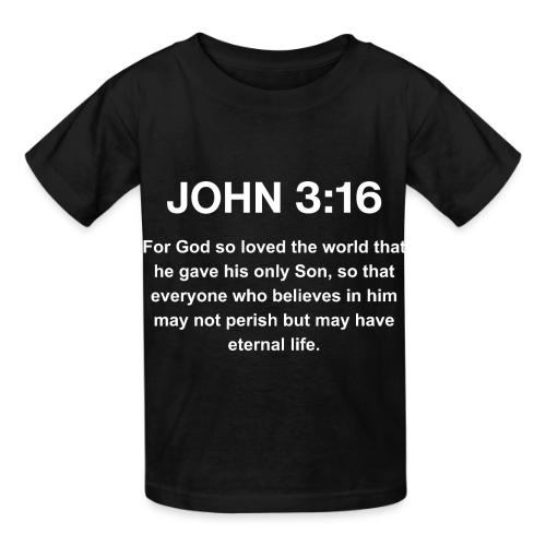 John 3:16 Christian Apparel – White - Heavyweight Kid's T-Shirt