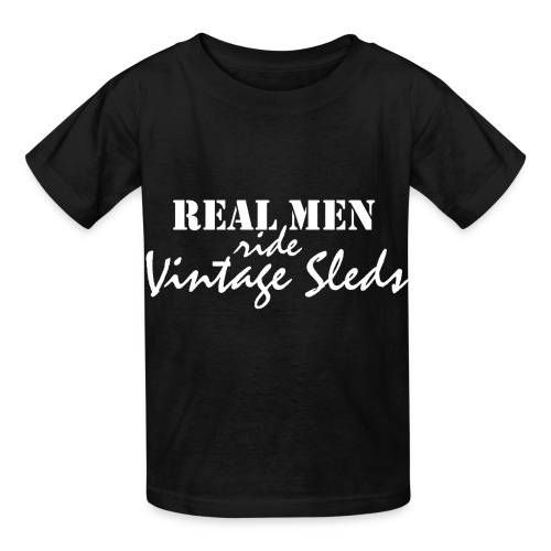 Real Men Ride Vintage Sleds - Hanes Youth T-Shirt