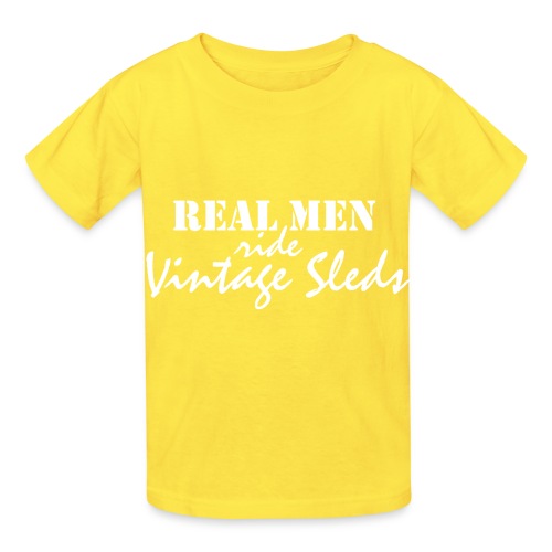 Real Men Ride Vintage Sleds - Hanes Youth T-Shirt