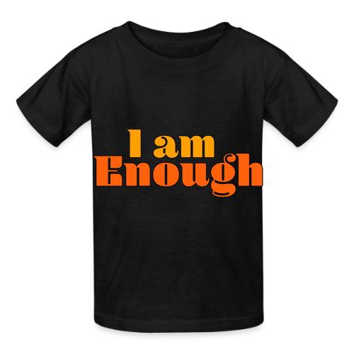 I Am Enough – Self-Love Affirmation Typography - Heavyweight Kid's T-Shirt