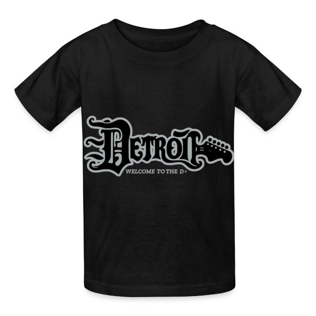 DETROIT GUITAR WTTD BLK SLR REG FONT