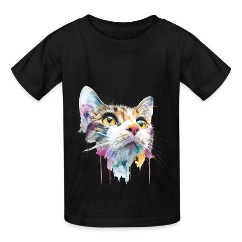 Chromatic Cat Splash - Heavyweight Kid's T-Shirt