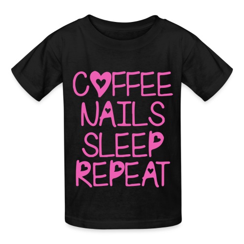 Coffee Nails Pink - Hanes Youth T-Shirt