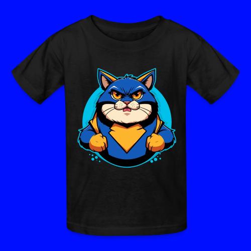 Superhero Cat - Heavyweight Kid's T-Shirt