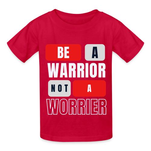 Be A Warrior Not A Worrier - Heavyweight Kid's T-Shirt