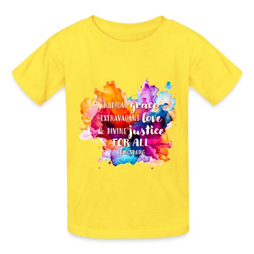 Grace Love Justice Color Splash - Heavyweight Kid's T-Shirt