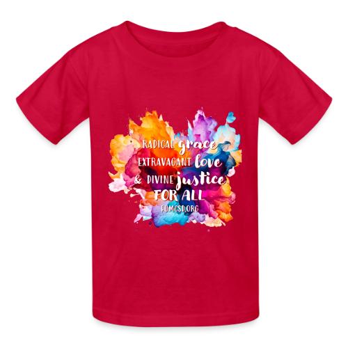 Grace Love Justice Color Splash - Heavyweight Kid's T-Shirt