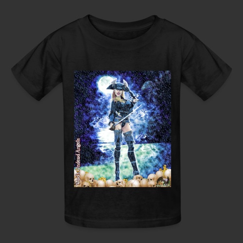 Undead Angel Vampire Pirate Rusila F005-NS - Hanes Youth T-Shirt