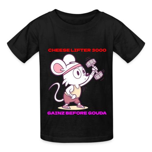 Cheese Lifter 3000 | Funny Gym Rat Mouse tshirt - Heavyweight Kid's T-Shirt