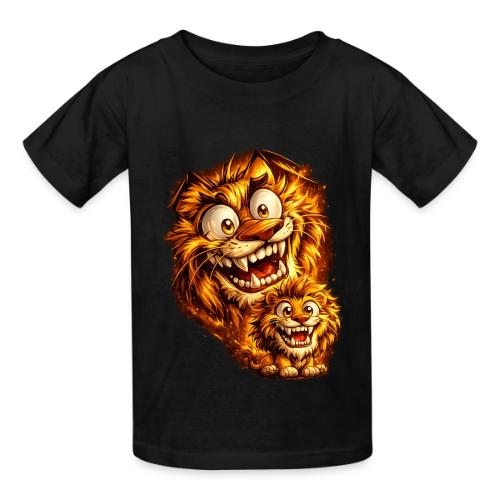 Crazy Double Lion Streetwear - Heavyweight Kid's T-Shirt