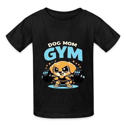 Chibi Dog Gym Workout - Heavyweight Kid's T-Shirt