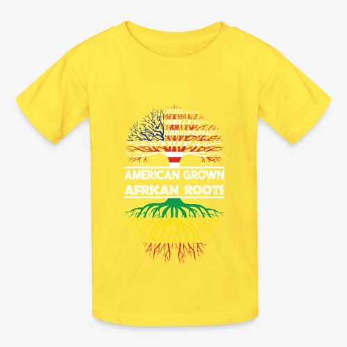 American Grown With African Roots T-Shirt - Hanes Youth T-Shirt