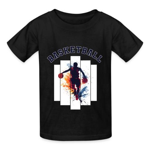 Basketball Never Stops - Heavyweight Kid's T-Shirt