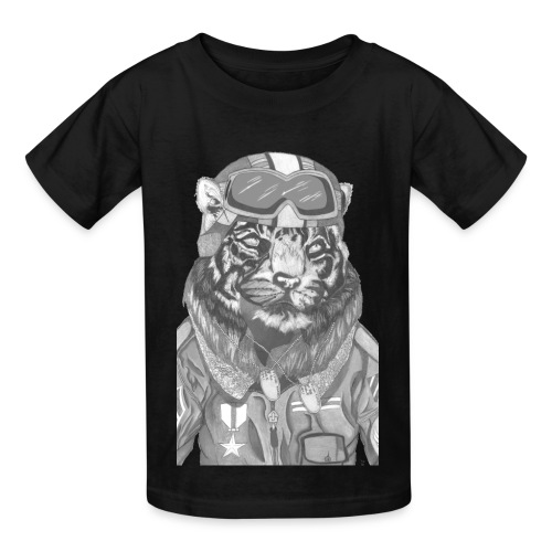 Tiger Pilot by Sam Kidlet - Hanes Youth T-Shirt