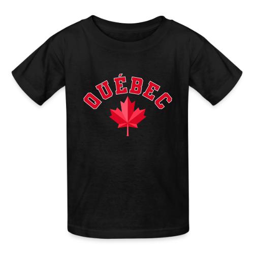 Quebec with maple leaf - Heavyweight Kid's T-Shirt