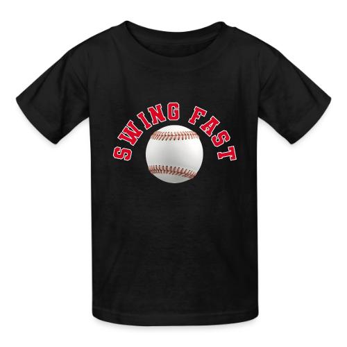Baseball: Swing Fast Energy - Heavyweight Kid's T-Shirt