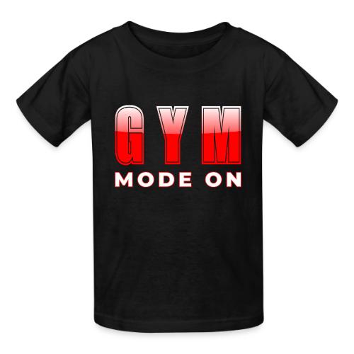 Gym Mode On Fitness Typography Design - Heavyweight Kid's T-Shirt
