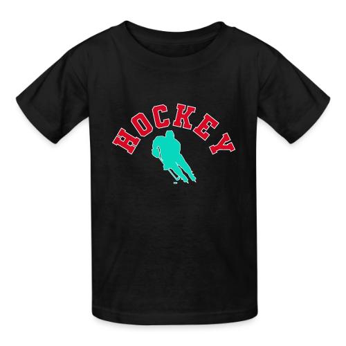 Hockey Player Silhouette - Heavyweight Kid's T-Shirt