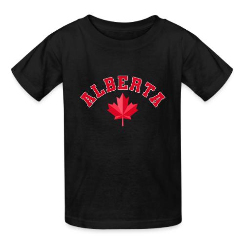 Alberta with maple leaf - Heavyweight Kid's T-Shirt