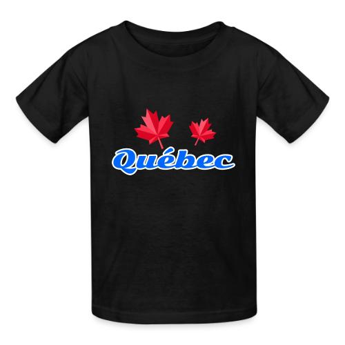 Québec with two red maple leaves - Heavyweight Kid's T-Shirt