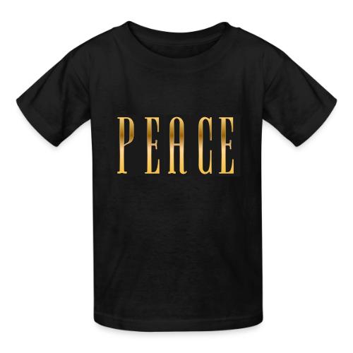 Peace in Gold - Heavyweight Kid's T-Shirt