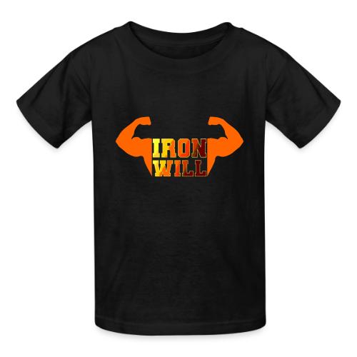 Bodybuilding: Iron Will Power - Heavyweight Kid's T-Shirt