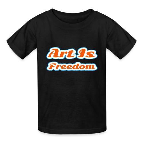 Art Is Freedom — Creative Expression Script - Heavyweight Kid's T-Shirt