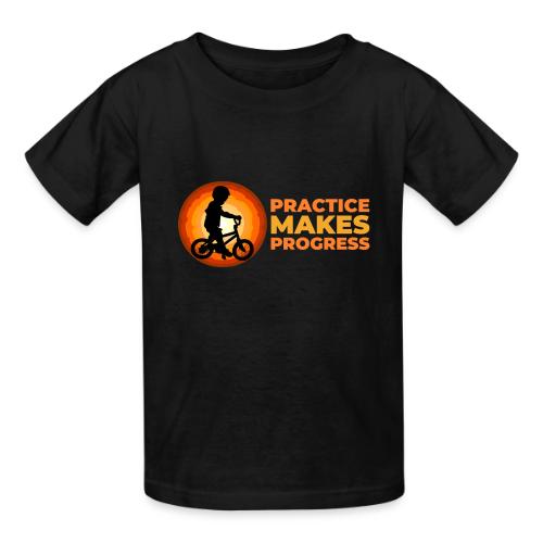 Practice makes progress - Heavyweight Kid's T-Shirt