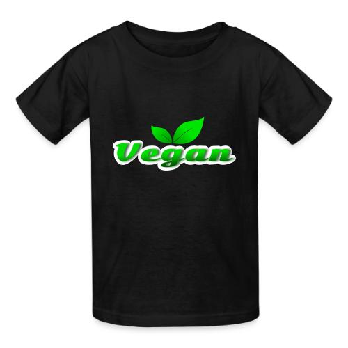 Pure Vegan Leaves - Heavyweight Kid's T-Shirt