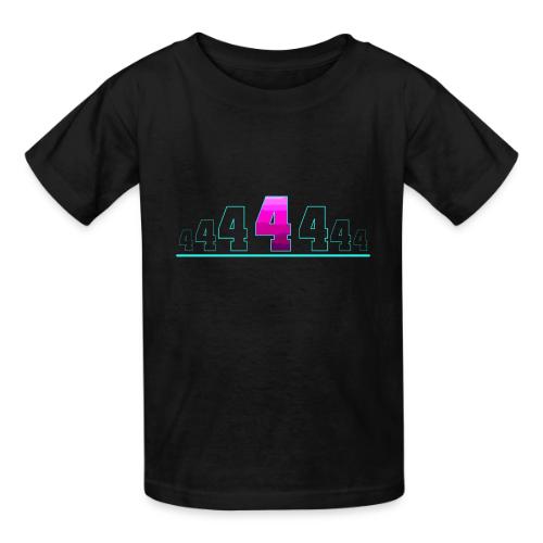 Number 4 in Magenta: Varsity Font - Heavyweight Kid's T-Shirt