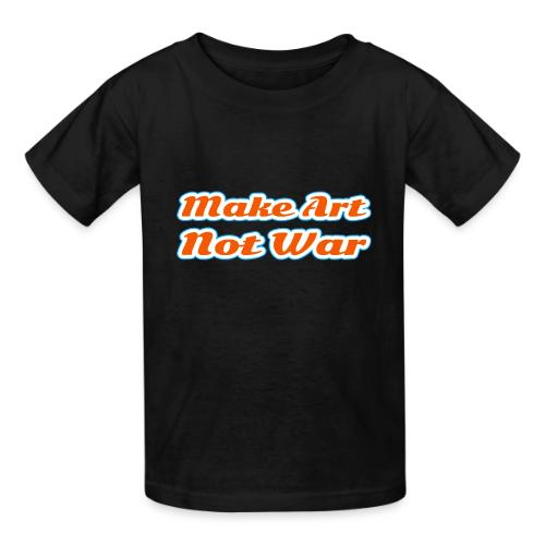 Make Art Not War — Peaceful Creativity Script - Heavyweight Kid's T-Shirt
