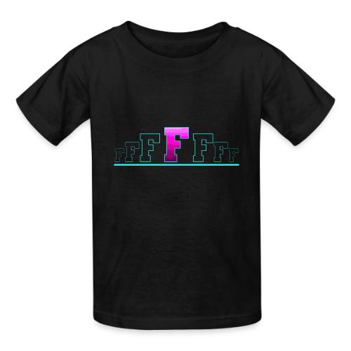 Letter F – Capital Varsity Alphabet Monogram - Heavyweight Kid's T-Shirt