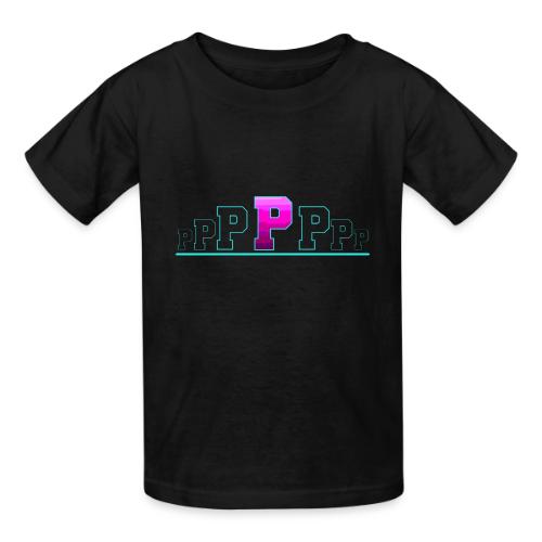 Letter P – Capital Varsity Alphabet Monogram - Heavyweight Kid's T-Shirt