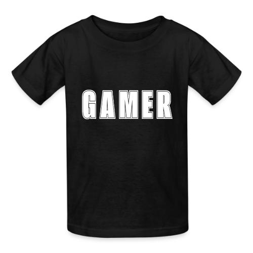 Gamer Collegiate White Text Design - Heavyweight Kid's T-Shirt