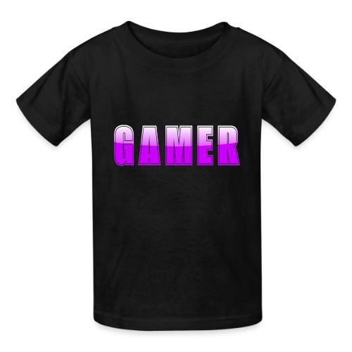 Gamer Purple Glossy Collegiate Design - Heavyweight Kid's T-Shirt