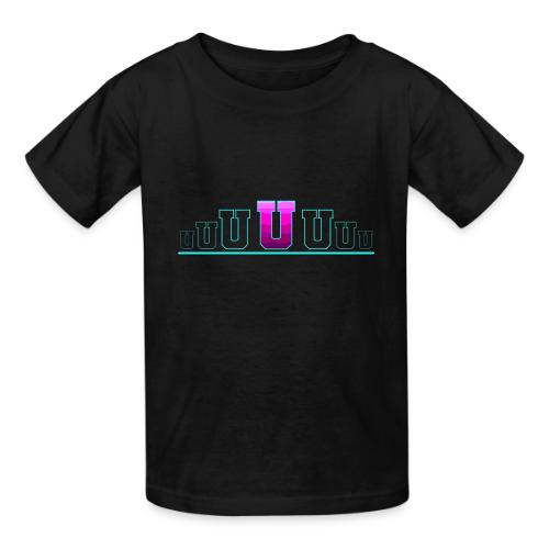 Letter U – Capital Varsity Alphabet Monogram - Heavyweight Kid's T-Shirt