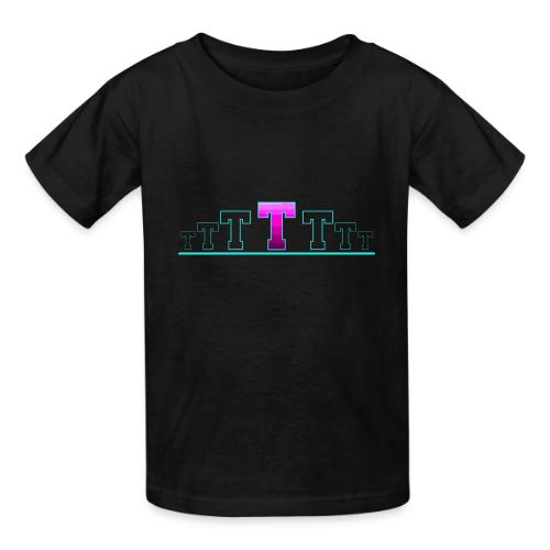 Letter T – Capital Varsity Alphabet Monogram - Heavyweight Kid's T-Shirt