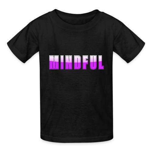 Mindful Typography Minimalist Design - Heavyweight Kid's T-Shirt