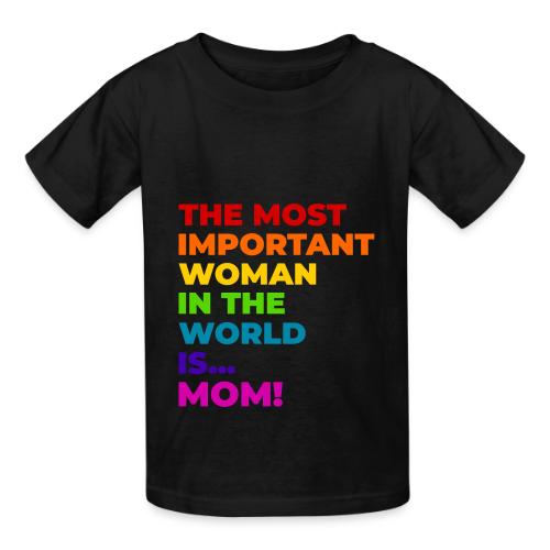 Mom: The Most Important Woman in the World - Heavyweight Kid's T-Shirt
