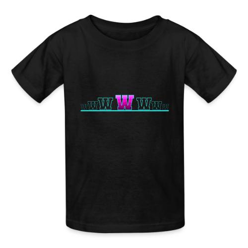 Letter W – Capital Varsity Alphabet Monogram - Heavyweight Kid's T-Shirt
