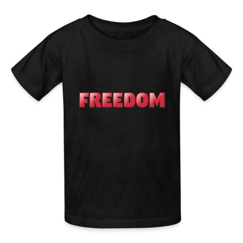 Freedom Bold 3D Word Art Design - Heavyweight Kid's T-Shirt