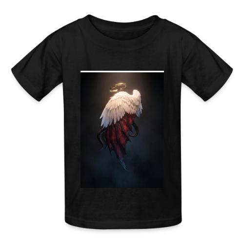 Angel vs Demon Wings Dark Aesthetic Gothic T-Shirt - Heavyweight Kid's T-Shirt