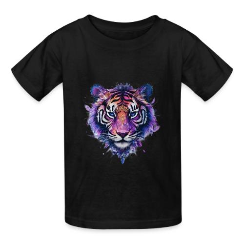 Mystic Violet Tiger - Heavyweight Kid's T-Shirt